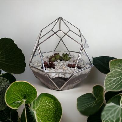 Diamond geometrikus florárium üveg
